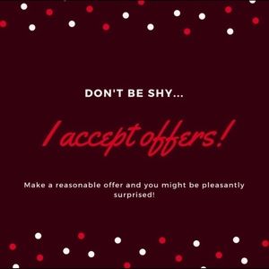 Always accepting reasonable offers! 😁